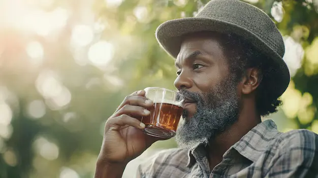 Man Drinking Tea