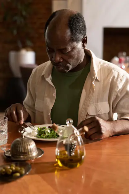 Man Having Lunch